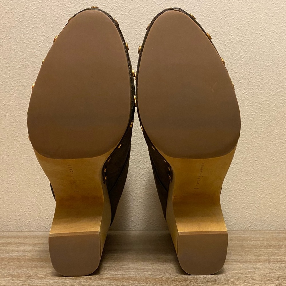 Veronica Beard Dacey Buckle Suede Clogs in Military (color) Women’s Size 11 - Picture 12 of 12
